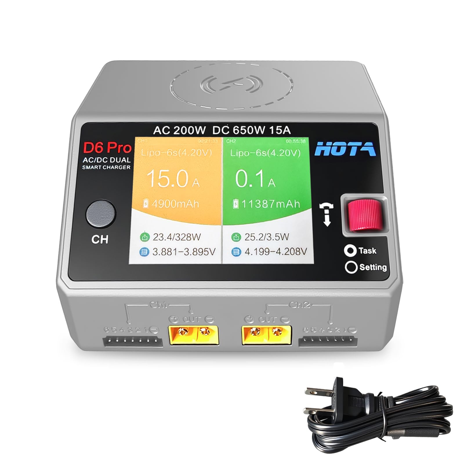 NEW HOTA D6 Pro Grey AC 200w D - Drone Battery Smart review and price