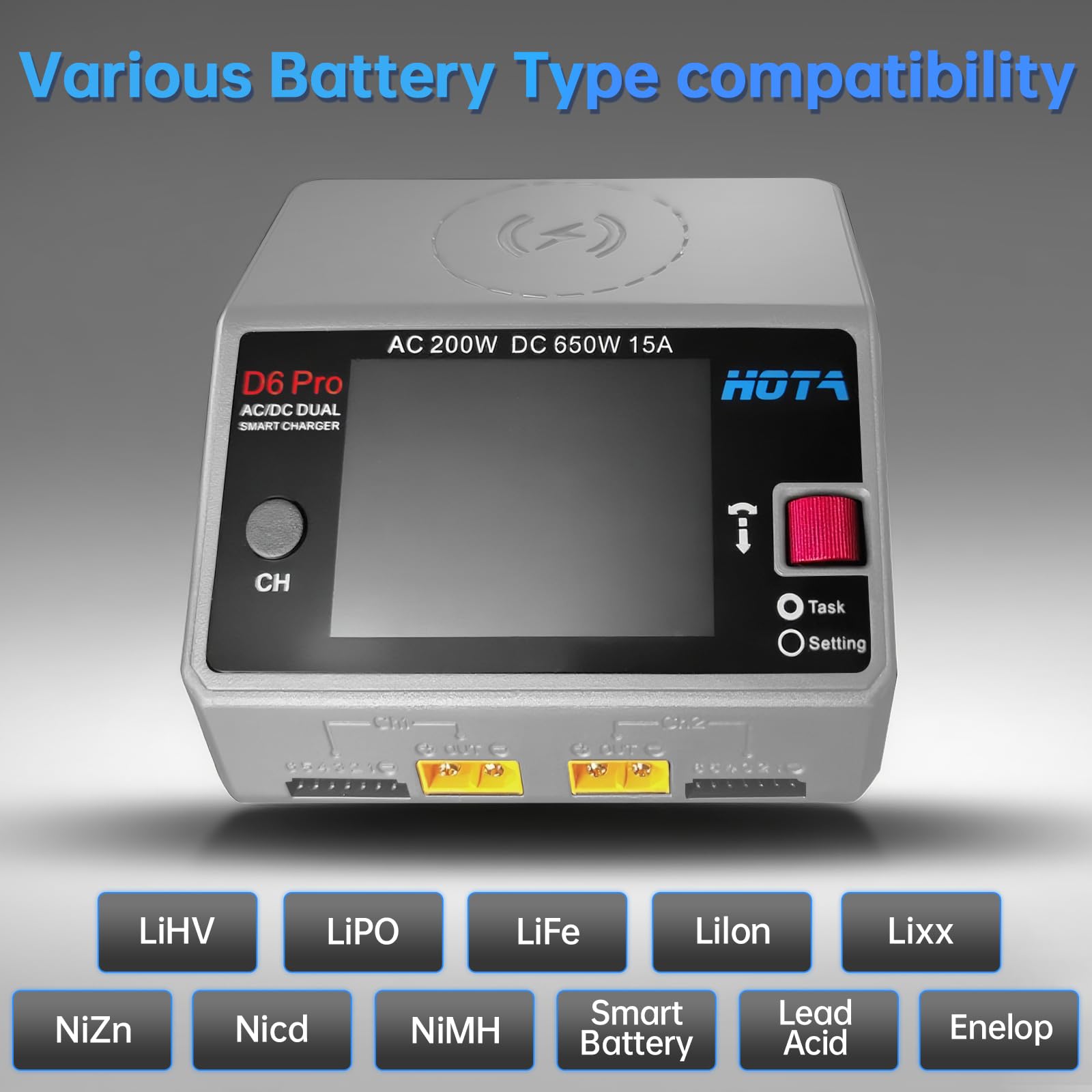 NEW HOTA D6 Pro Grey AC 200w D - Drone Battery Smart review and price
